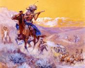 Indian Attack - 查尔斯·马里安·拉塞尔